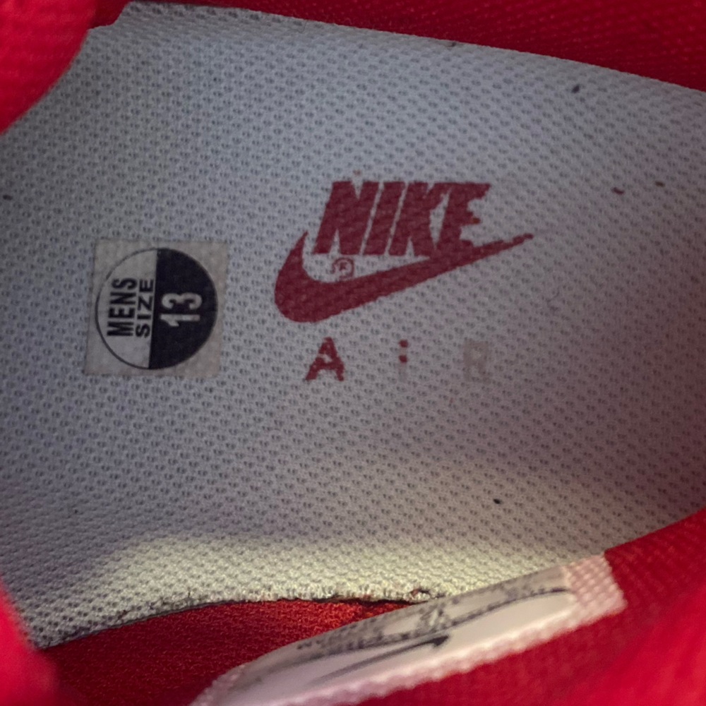 Nike Air Force 1 High Top Red Men’s Size 13 Preowned - Picture 7 of 9